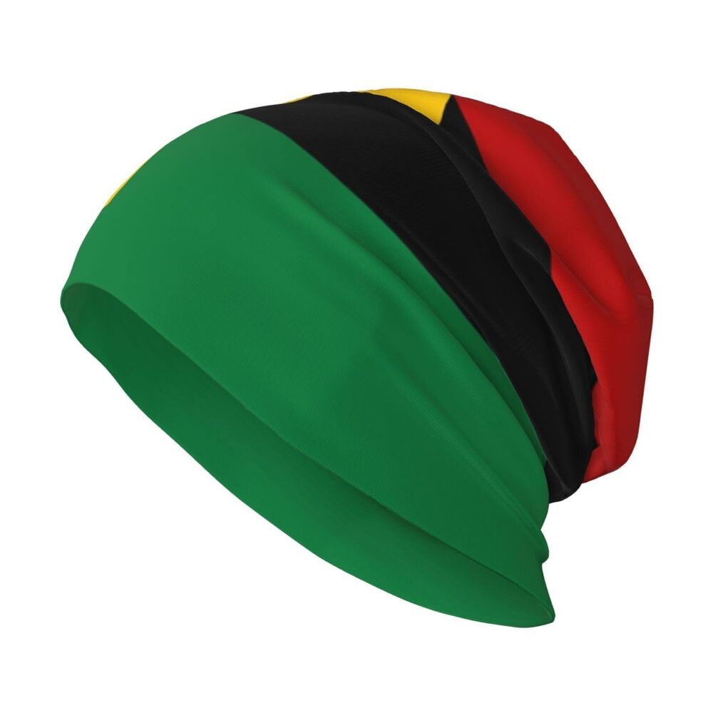 3752 Black Power Pan African Flag Slouchy Beanie & , Hip-Hop Soft
